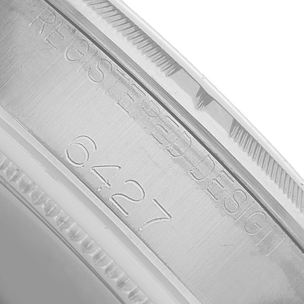 The image shows a close-up of the inner bezel with engraving on the Vintage Collection model by Rolex.