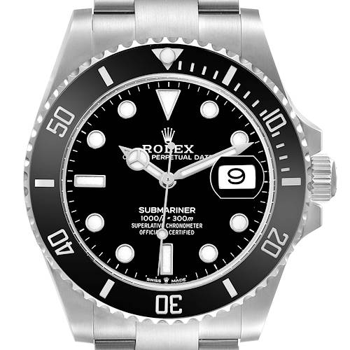 Photo of Rolex Submariner Steel Black Ceramic Bezel Mens Watch 126610