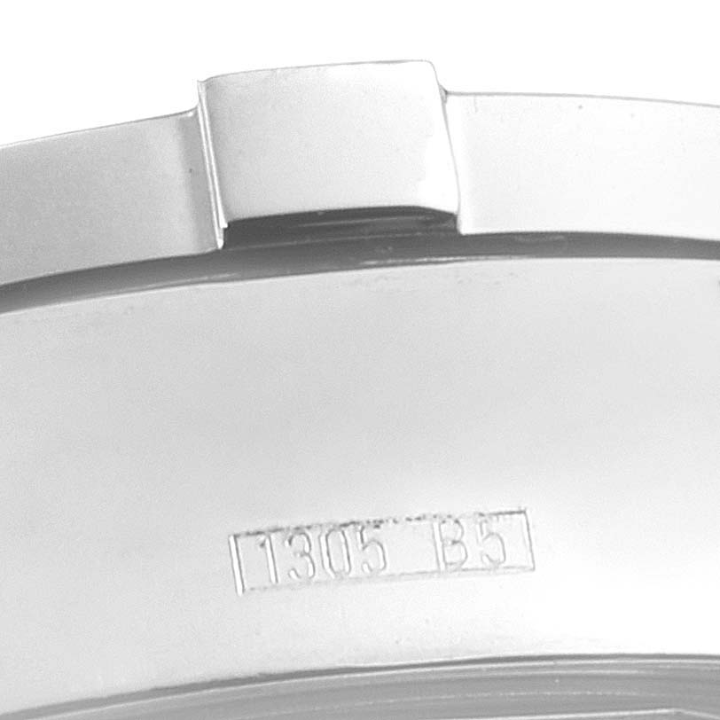 The image shows the side case and crown of a Breitling Superocean A13340 Men's Stainless Steel Blue Dial A13340 Men's Stainless Steel Blue Dial watch, with a visible engraved model number.