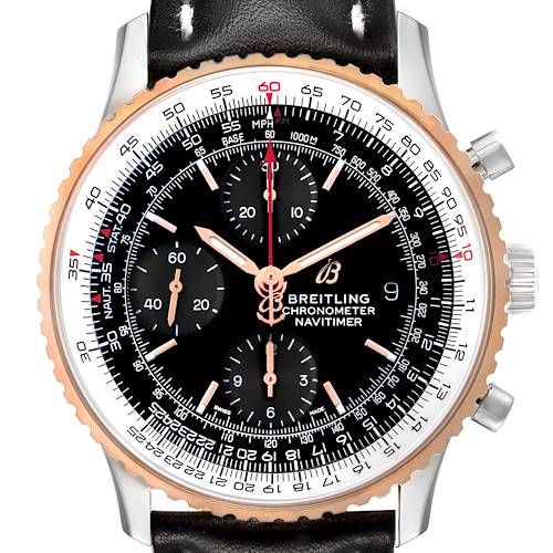 Photo of Breitling Navitimer 1 Black Dial Steel Rose Gold Mens Watch U13324