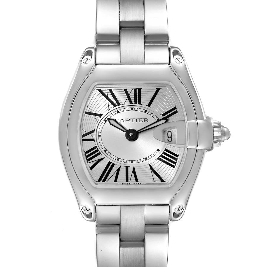 Cartier Roadster Silver Dial Steel Ladies Watch W62016V3 SwissWatchExpo