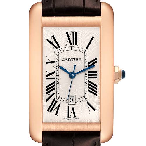 Photo of Cartier Tank Americaine Large 18K Rose Gold Mens Watch W2609156
