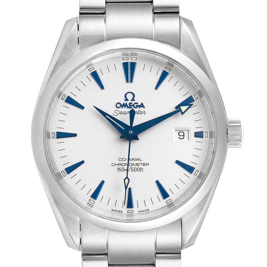 Omega Seamaster Aqua Terra Blue Hands Steel Mens Watch 2503.33.00 Box Card SwissWatchExpo