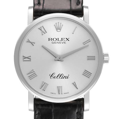 Photo of Rolex Cellini Classic White Gold Silver Dial Mens Watch 5115 Unworn