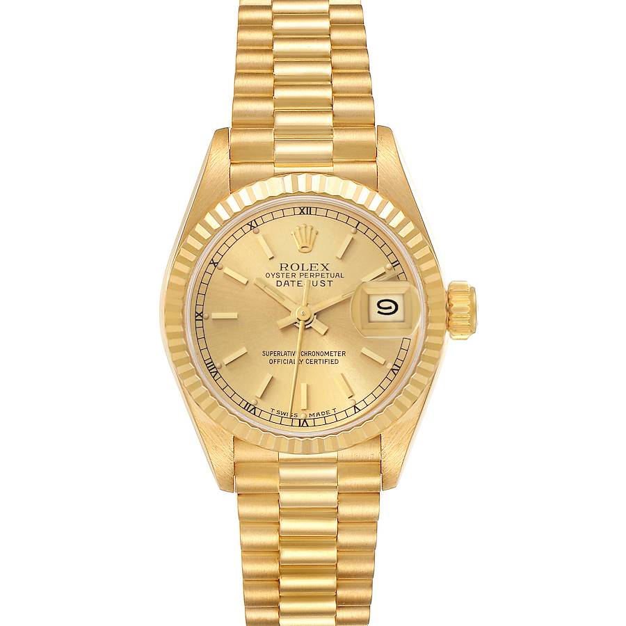 Rolex Datejust President Yellow Gold Ladies Watch 69178 SwissWatchExpo