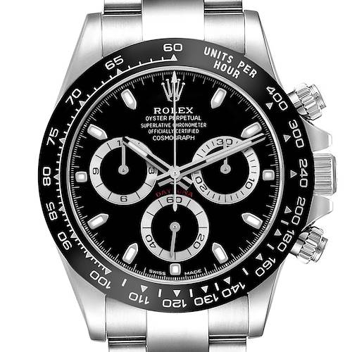 Photo of Rolex Daytona Steel Black Dial Mens Watch 116500 Box Card