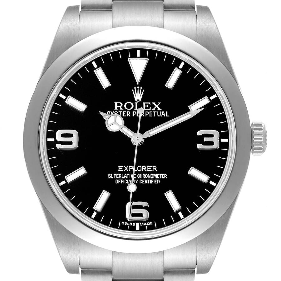 Rolex Explorer I 39mm Black Dial Mens Watch 214270 Box Card SwissWatchExpo