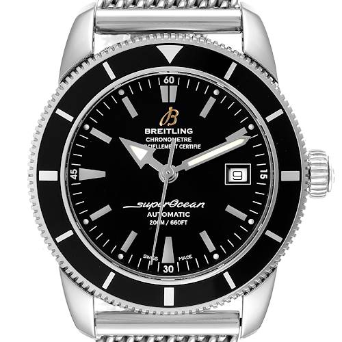 Photo of Breitling Superocean Heritage 42 Mesh Bracelet Mens Watch A17321 Box Papers