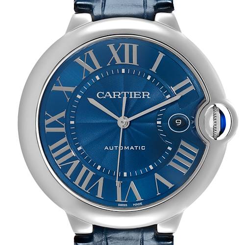 Photo of Cartier Ballon Bleu Stainless Steel Blue Mens Watch WSBB0027
