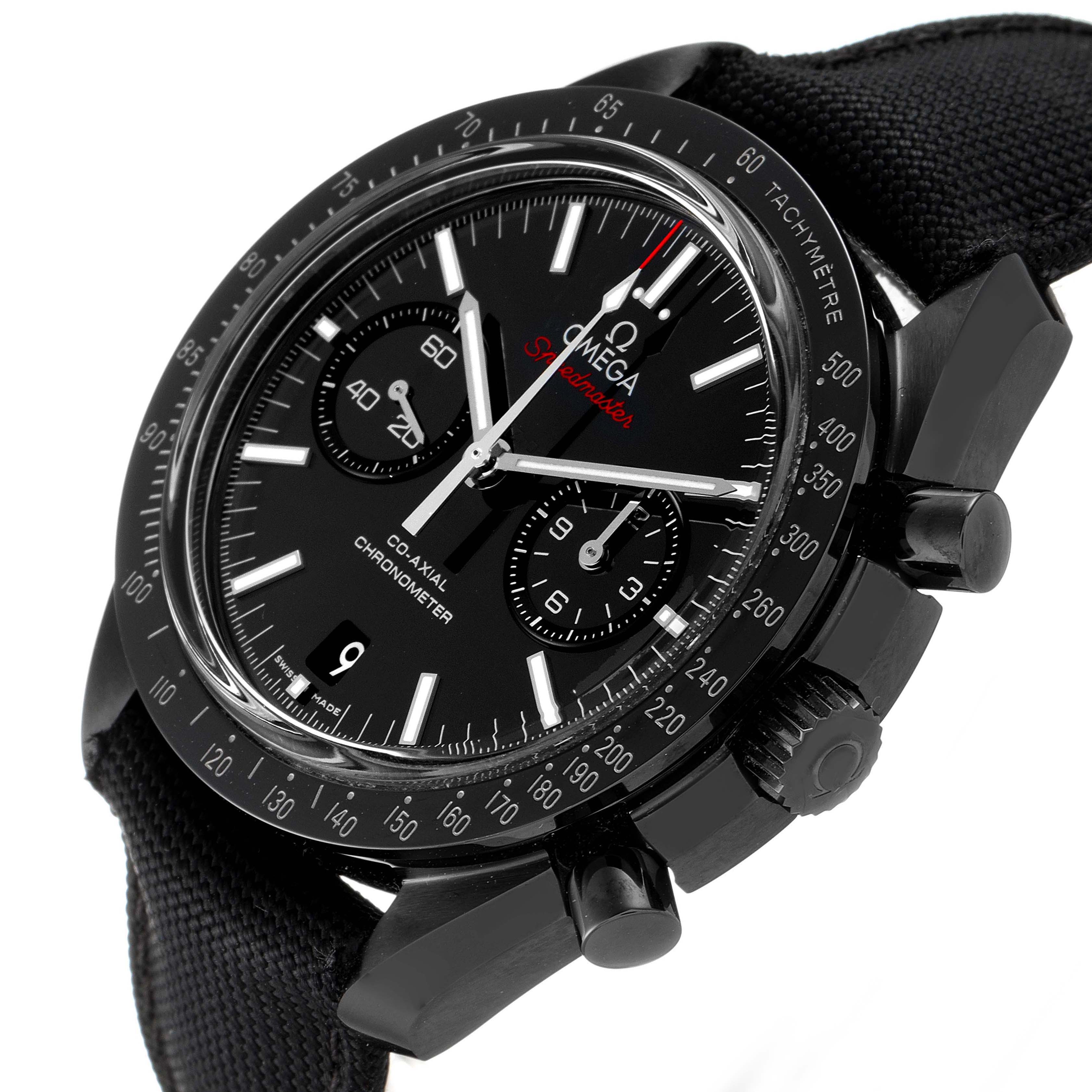 The Omega Speedmaster 311.92.44.51.01.003 Men
s Stainless Steel Black Dial 311.92.44.51.01.003 Men
s Stainless Steel Black Dial watch is shown at a three-quarter front angle, displaying the face, bezel, and crown.