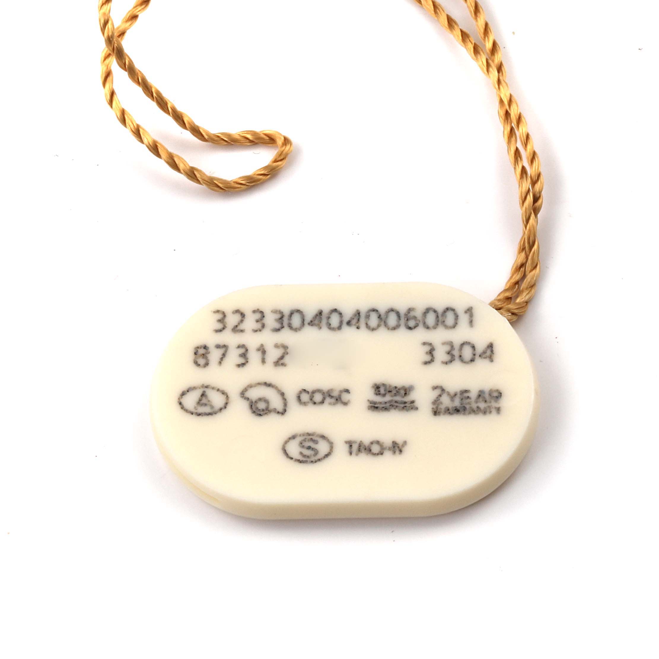 The image shows a tag for an Omega Speedmaster 323.30.40.40.06.001 Men's Stainless Steel Grey Dial 323.30.40.40.06.001 Men's Stainless Steel Grey Dial watch with reference numbers and quality certifications.