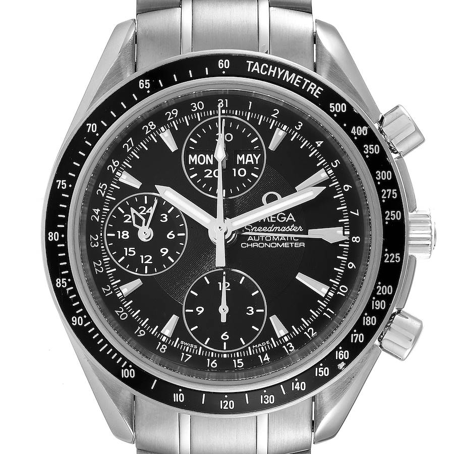 Omega Speedmaster Day-Date 40 Chronograph Watch Watch 3220.50.00 Box Card SwissWatchExpo