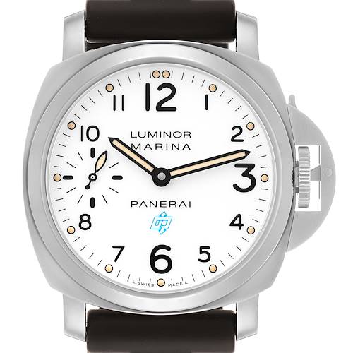 Photo of Panerai Luminor Marina 44mm White Dial Steel Mens Watch PAM00660 Card