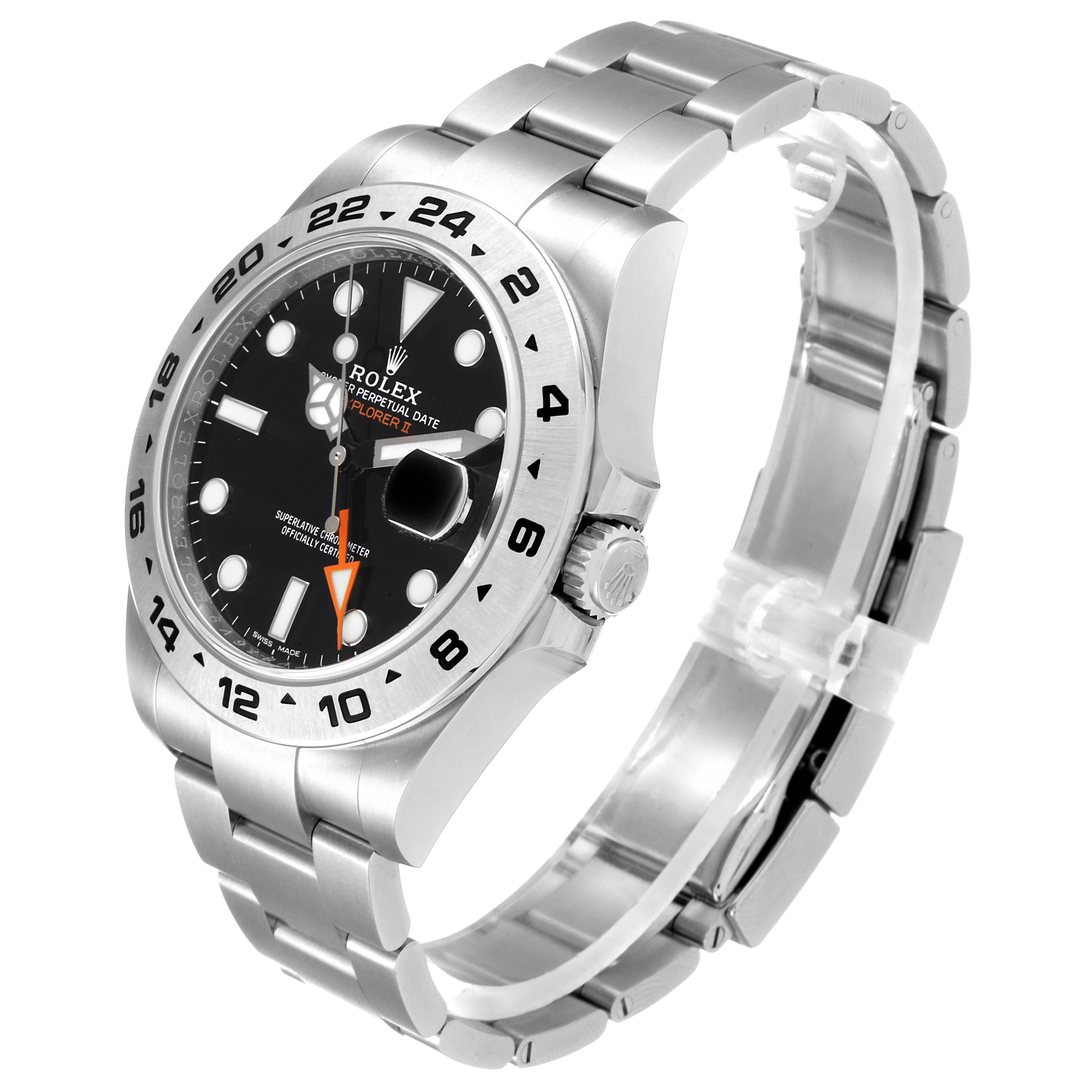 The image shows a side angle of the Rolex Explorer 216570 Men
s Stainless Steel Black Dial 216570 Men
s Stainless Steel Black Dial watch highlighting its dial, bezel, crown, and bracelet.