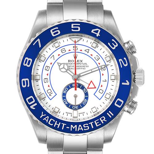 Photo of Rolex Yachtmaster II 44 Blue Cerachrom Bezel Mens Watch 116680