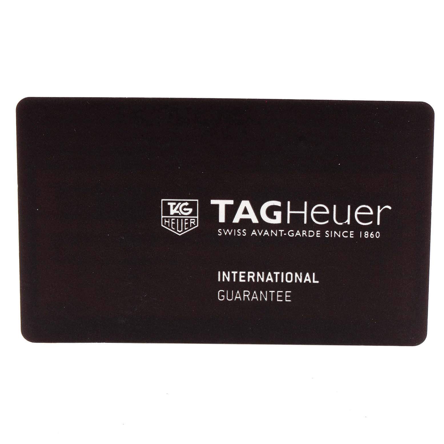 This image shows the international guarantee card from TAG Heuer for the Monaco model watch.