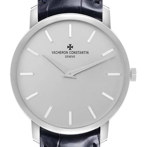 Photo of Vacheron Constantin Traditionnelle Platinum Silver Dial Mens Watch 43076 Papers
