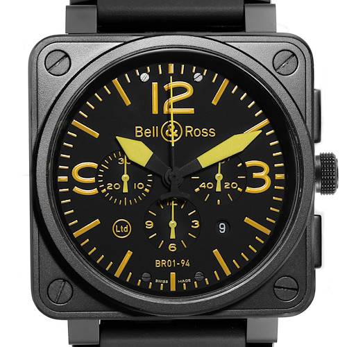 Photo of Bell & Ross Aviation Instrument Chronograph Steel Mens Watch BR0194 Box Card