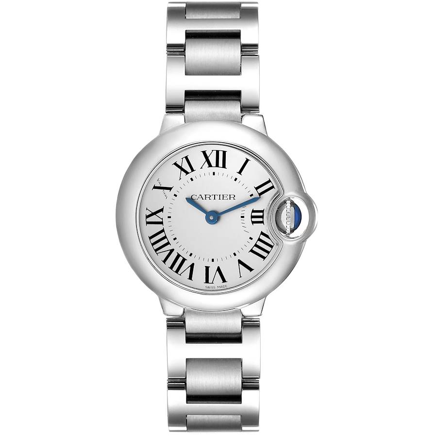 Cartier Ballon Bleu Silver Dial Quartz Steel Ladies Watch W69010Z4