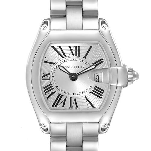 Photo of Cartier Roadster Small Silver Dial Steel Ladies Watch W62016V3 Papers