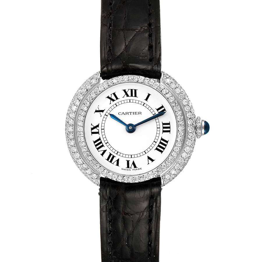 Cartier Vendome 18K White Gold Diamond Ladies Watch W15071G8 SwissWatchExpo