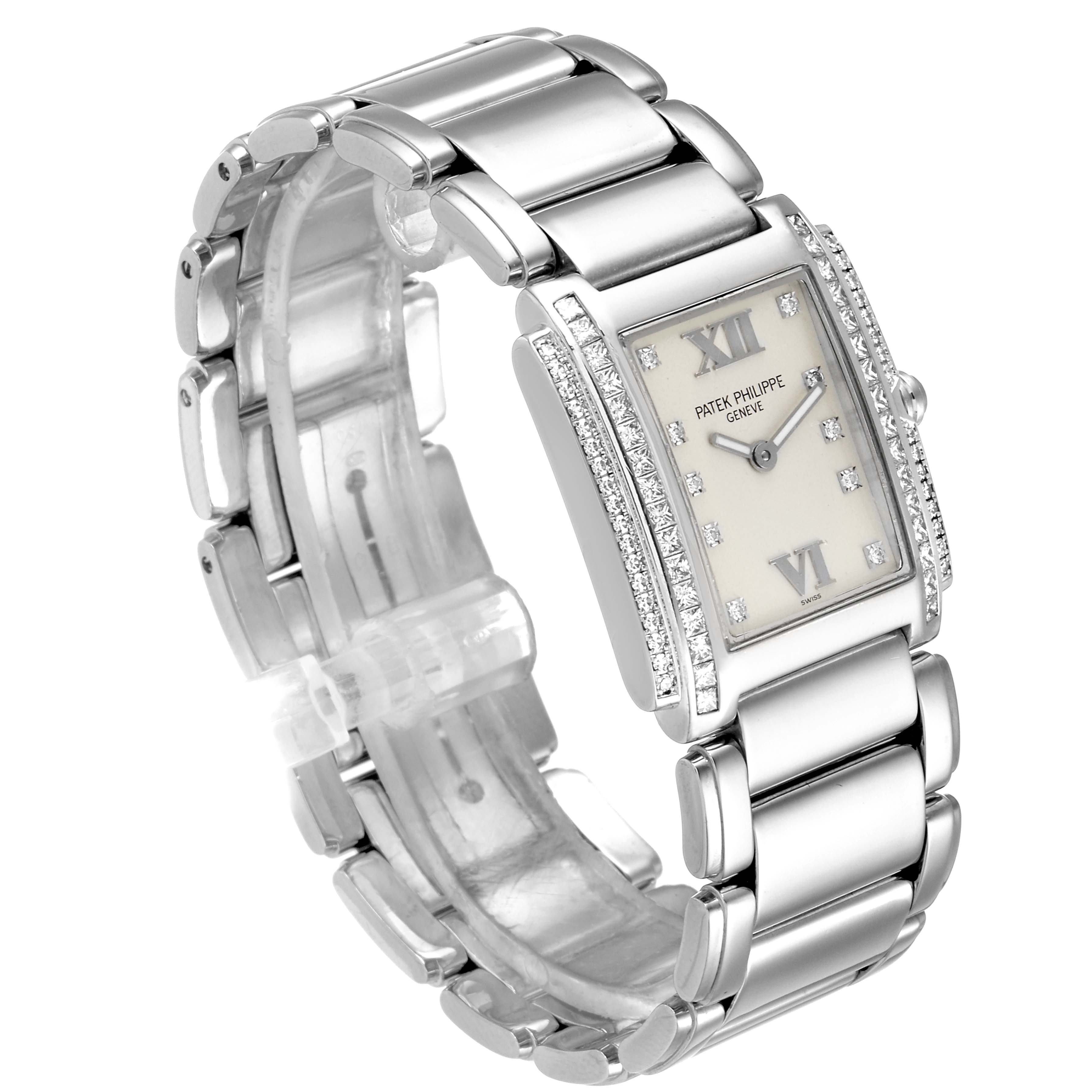 Patek Philippe Twenty-4 White Gold Diamond Ladies Watch 4908 Box Papers ...