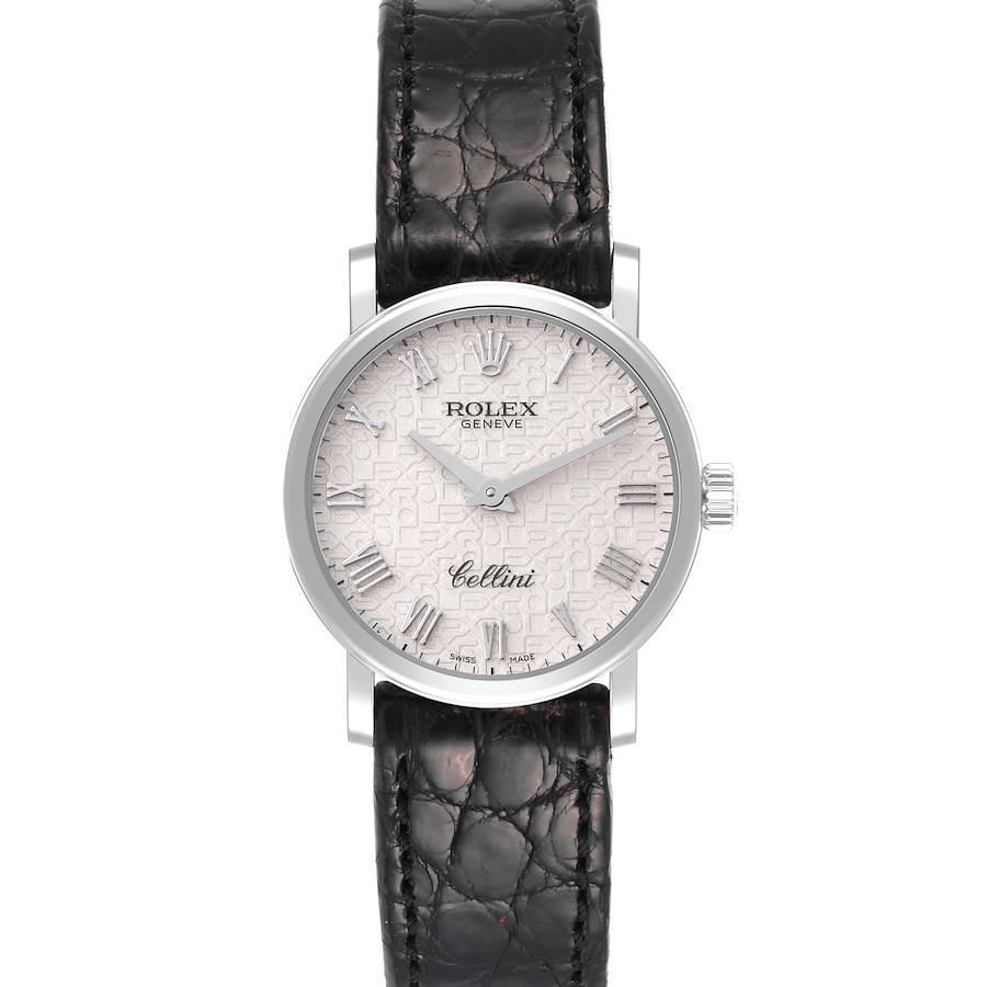 Rolex Cellini Classic White Gold Anniversary Dial Ladies Watch 6110 Unworn SwissWatchExpo