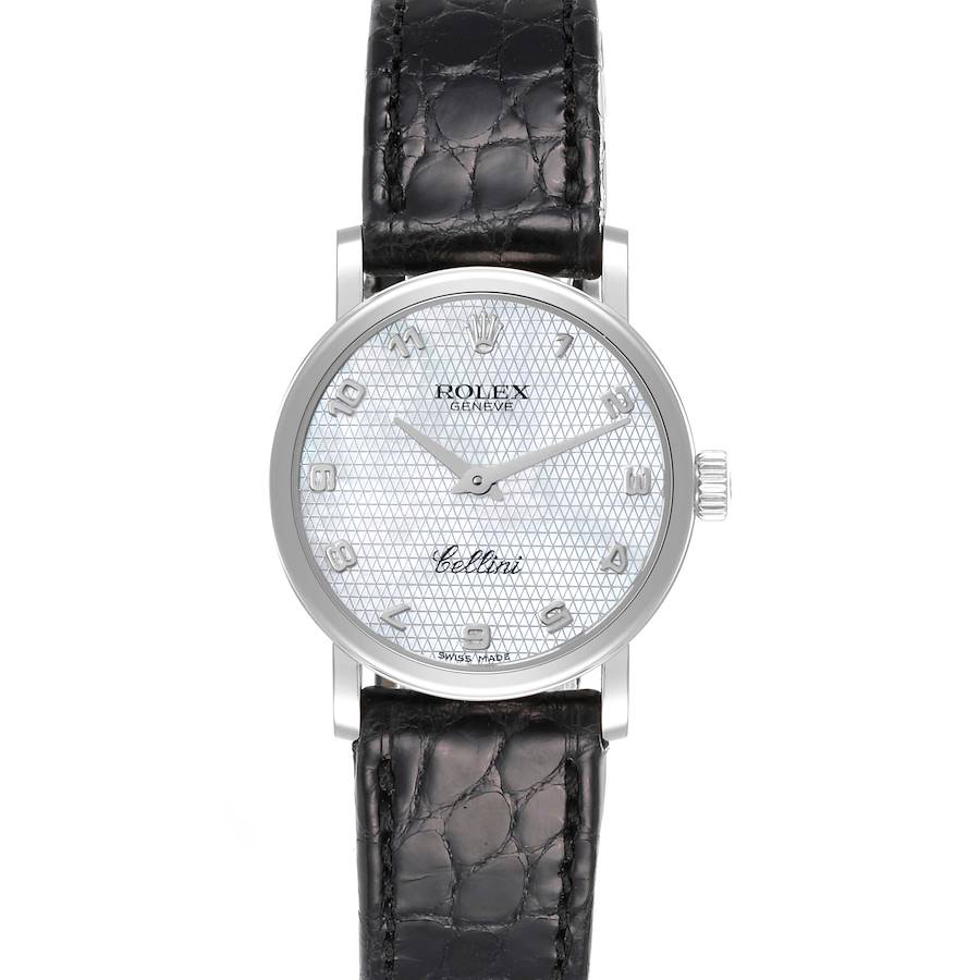Rolex Cellini Classic White Gold Mother Of Pearl Dial Ladies Watch 6110 Unworn SwissWatchExpo