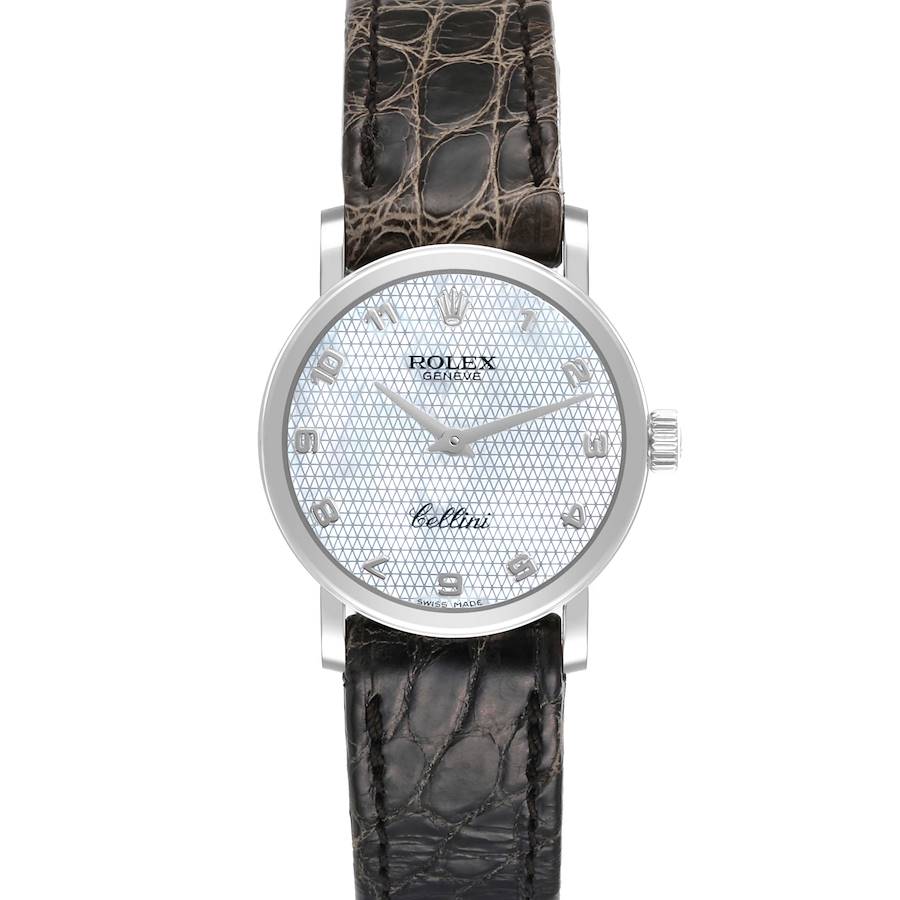 Rolex Cellini Classic White Gold Mother Of Pearl Dial Ladies Watch 6110 Unworn SwissWatchExpo