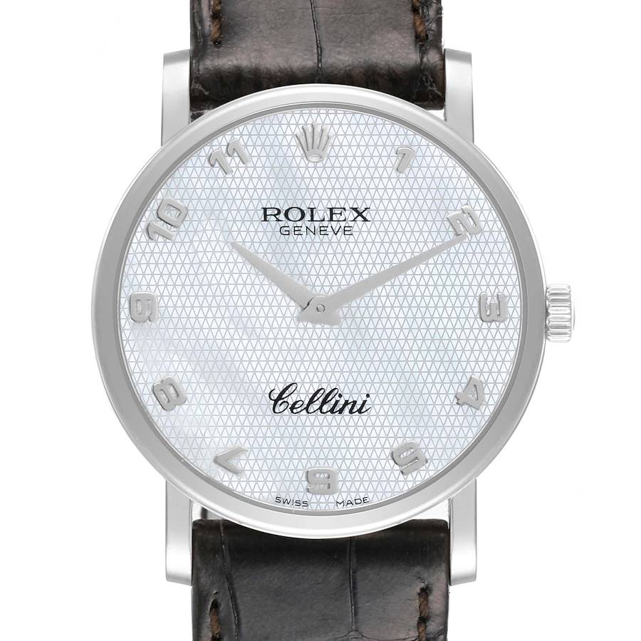 Rolex Cellini Classic White Gold Mother Of Pearl Dial Mens Watch 5115 Unworn SwissWatchExpo