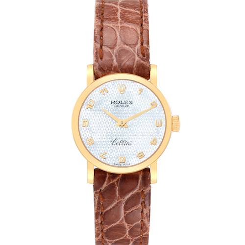 Photo of Rolex Cellini Classic Yellow Gold Mother Of Pearl Dial Ladies Watch 6110 Unworn