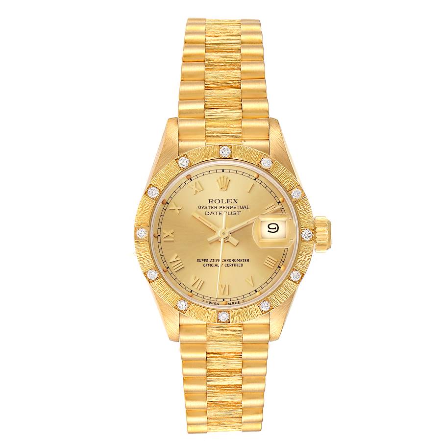 ROLEX ストール　ノベルティ Rolex Lady-Datejust 6917 26MM Red Diamond Dial With Two Tone