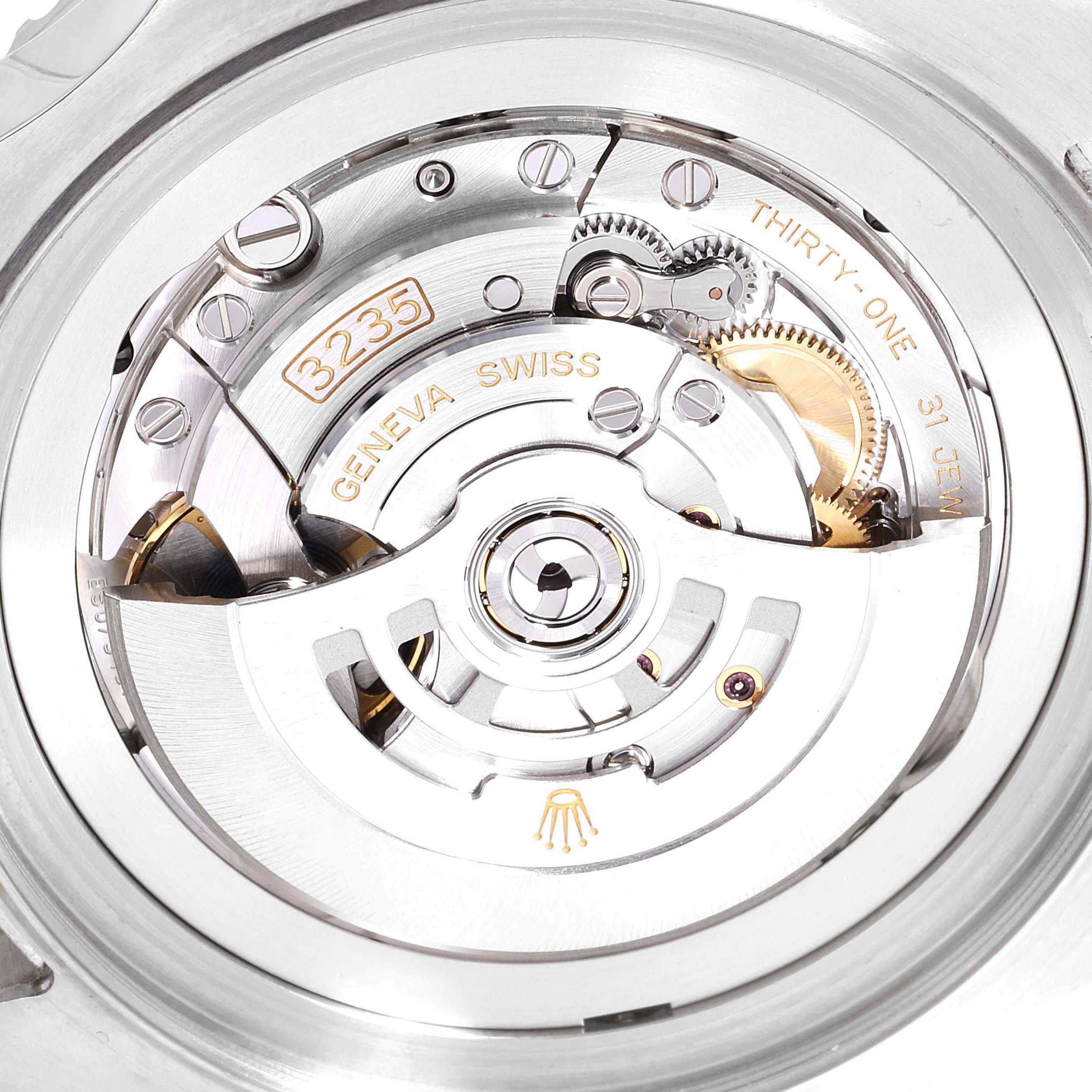 This image shows the back of the Rolex Sea-Dweller 126660 Men
s Stainless Steel Black Dial 126660 Men
s Stainless Steel Black Dial watch, highlighting its intricate movement and internal mechanism.