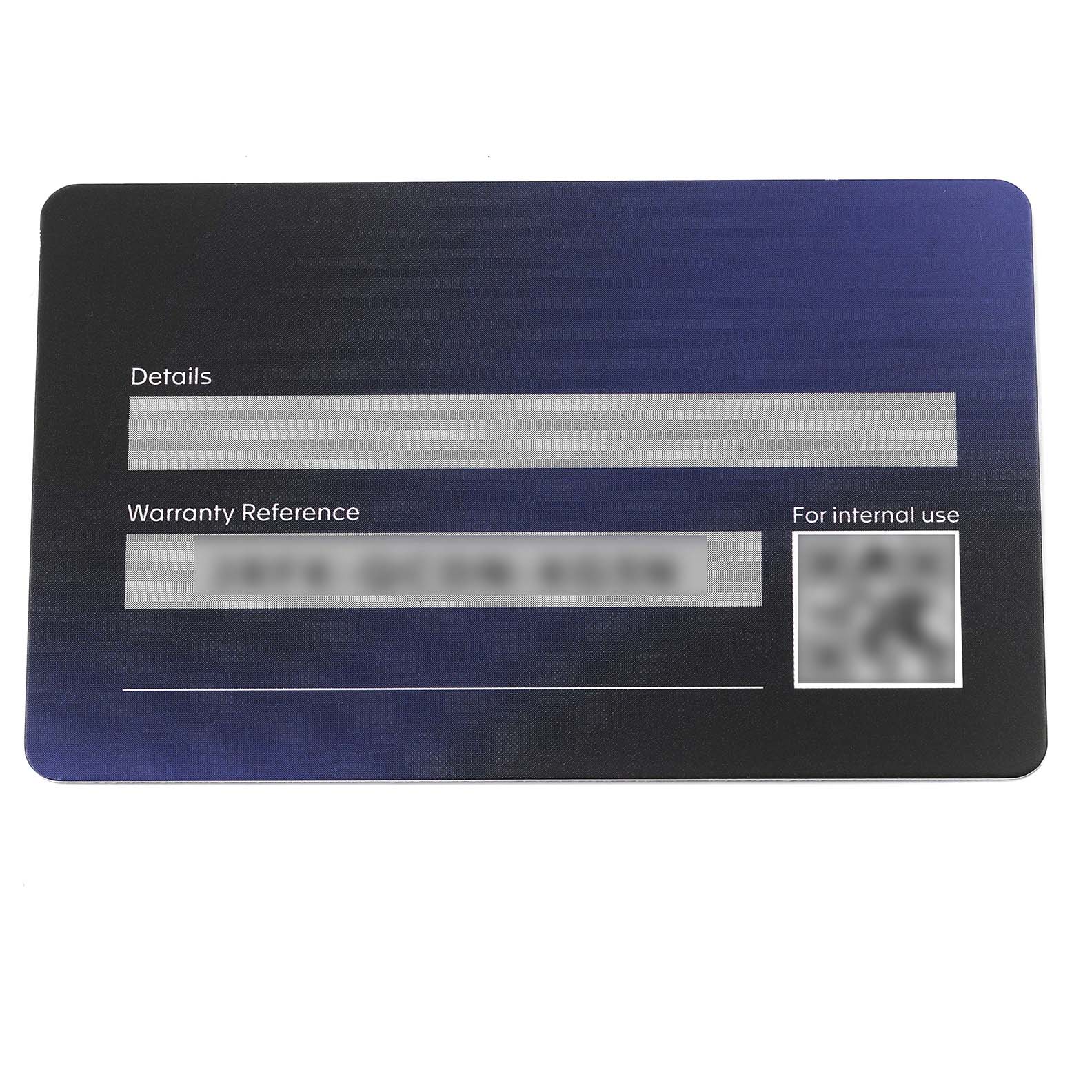 The image shows a Tag Heuer Monaco CBL2115.FC6494 Men's Stainless Steel Blue Dial CBL2115.FC6494 Men's Stainless Steel Blue Dial warranty card with sections for details and warranty reference, viewed from the front.