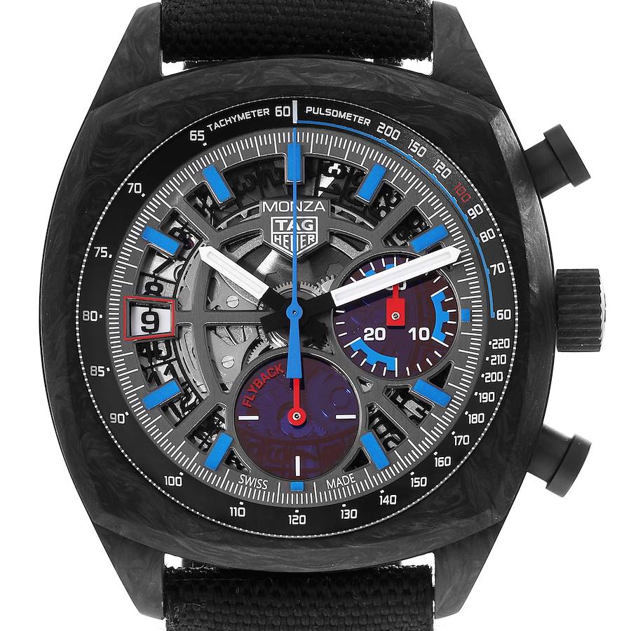 Tag Heuer Monza Flyback Chronometer Carbon Mens Watch CR5090 Unworn SwissWatchExpo