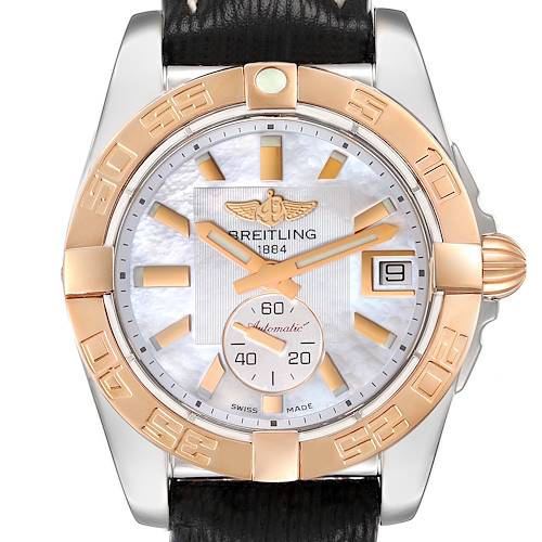 Photo of Breitling Galactic 36 Stainless Steel Rose Gold Mother of Pearl Dial Mens Watch C37330