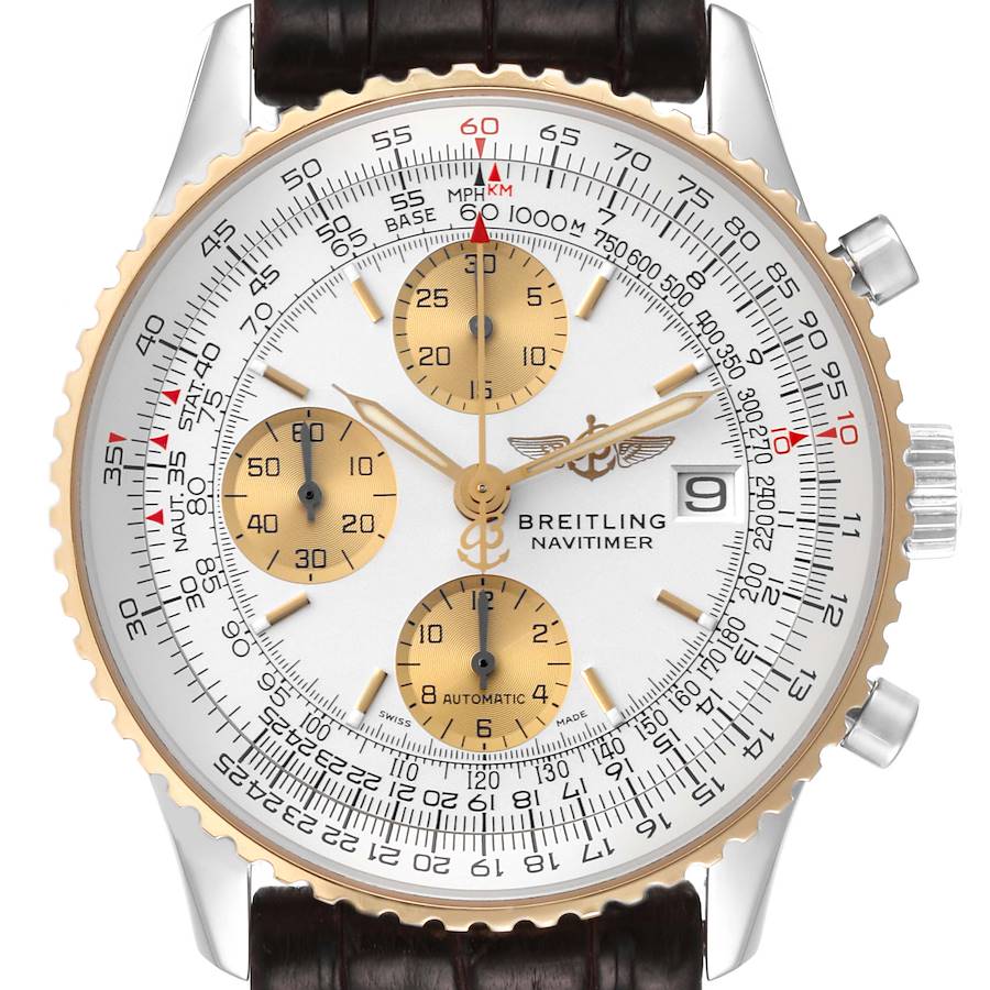 Breitling Navitimer Automatic Steel Yellow Gold Mens Watch D13322 SwissWatchExpo