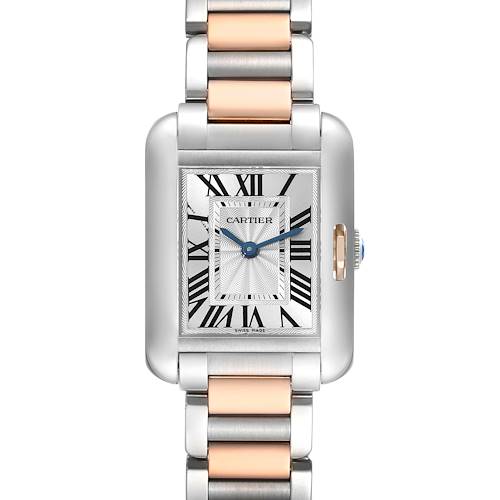 Photo of Cartier Tank Anglaise Small Steel Rose Gold Ladies Watch W5310019 Papers