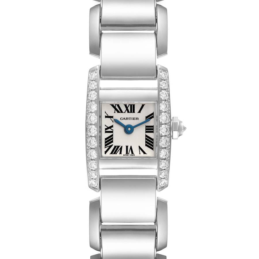 Cartier Tankissime Silver Dial White Gold Diamond Ladies Watch WE70069H SwissWatchExpo