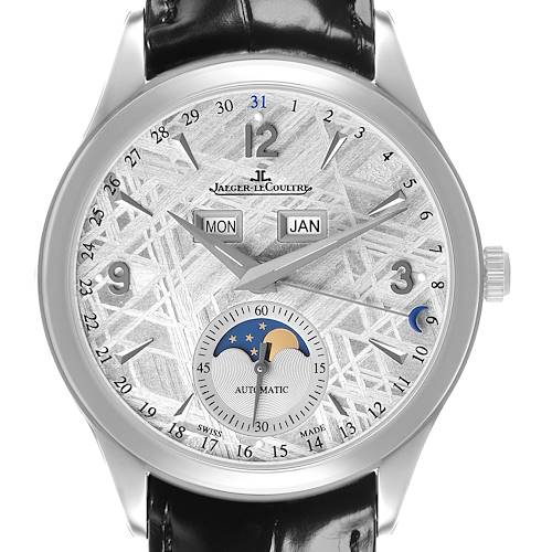 Photo of Jaeger LeCoultre Master Calendar Meteorite Steel Mens Watch Q1558421 Papers