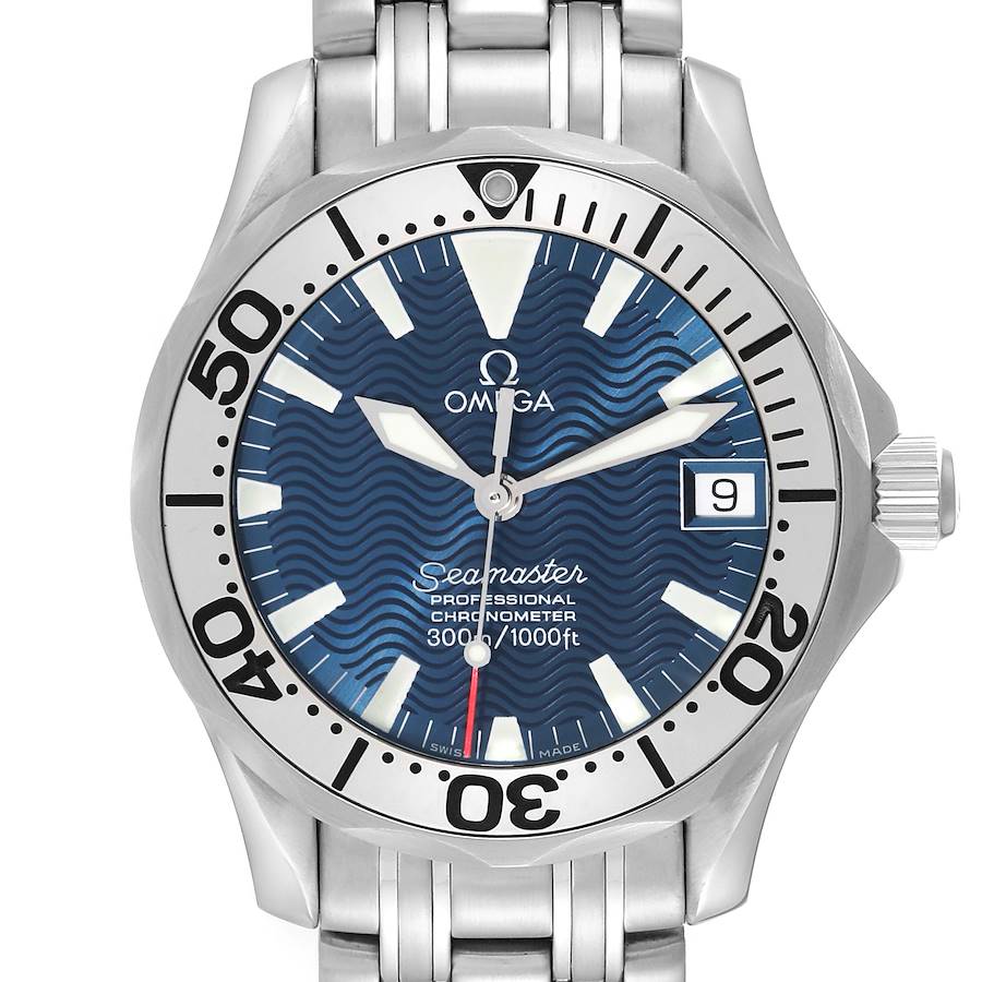 Omega Seamaster 300M Blue Dial Steel Mens Watch 2253.80.00 SwissWatchExpo