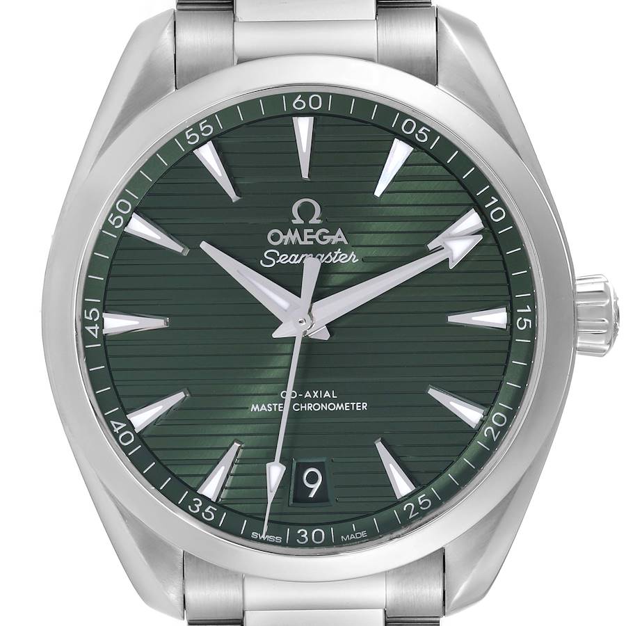 Omega Seamaster Aqua Terra Green Dial Steel Mens Watch 220.10.41.21.10.001 Box Card + 1 Extra Link SwissWatchExpo