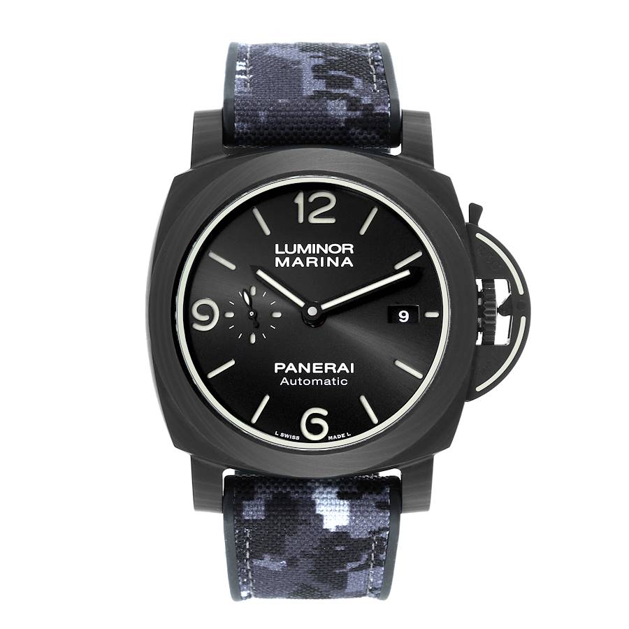 Panerai Luminor Marina Carbotech Titanium Mens Watch PAM01118 Box