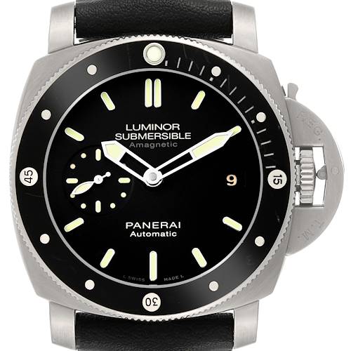 Photo of Panerai Luminor Submersible 1950 Titanium Amagnetic Mens Watch PAM00389 Box Papers