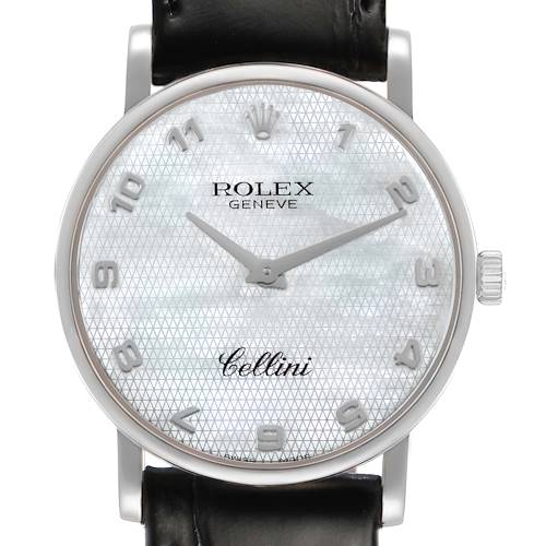 Photo of Rolex Cellini Classic White Gold Mother Of Pearl Dial Mens Watch 5115