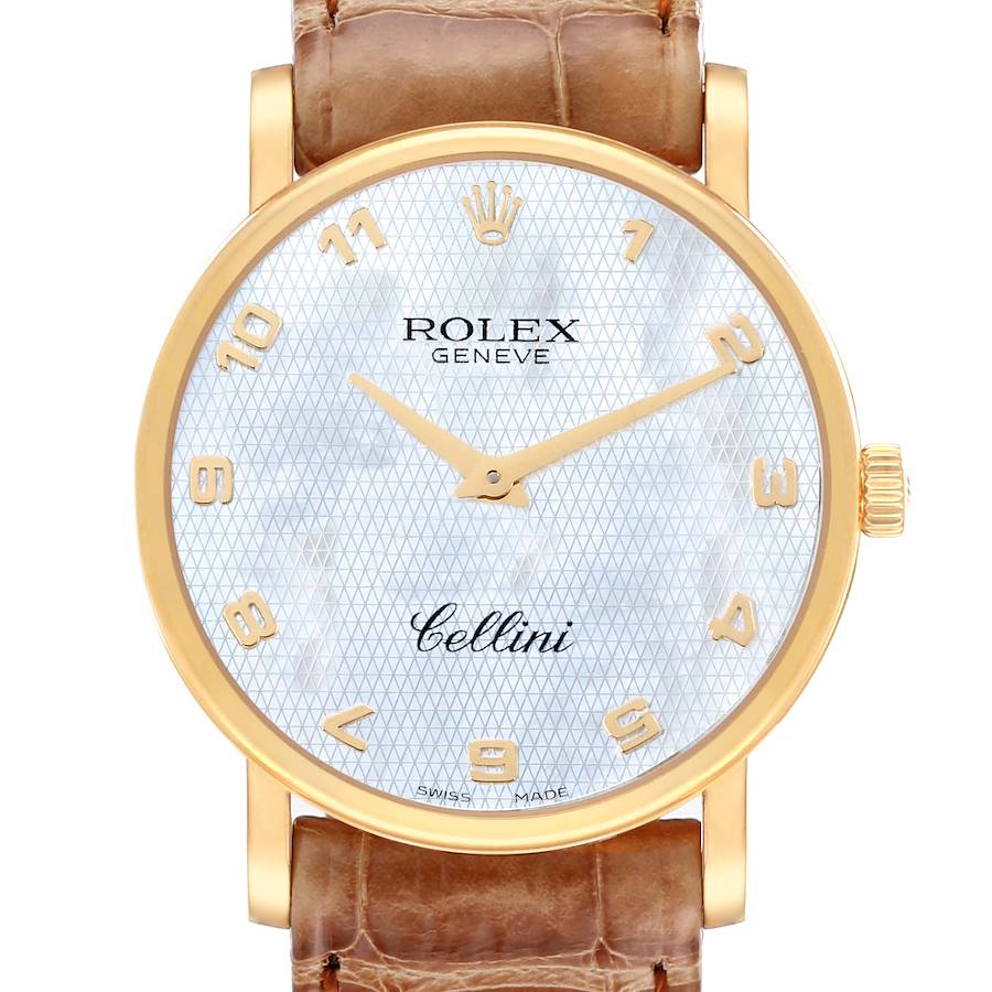 Rolex Cellini Classic Yellow Gold Mother Of Pearl Dial Mens Watch 5115 Unworn SwissWatchExpo