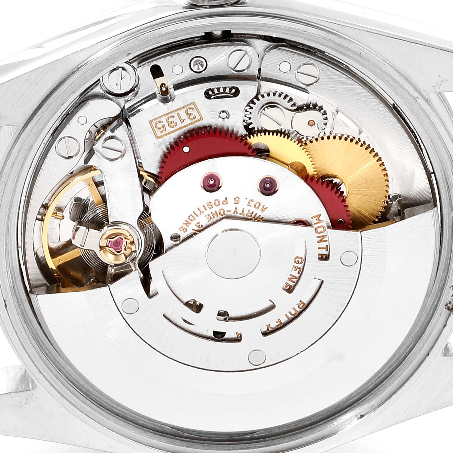 This image shows the internal mechanism viewed from the back of a Rolex Date 15200 Men's Stainless Steel Silver Dial 15200 Men's Stainless Steel Silver Dial model watch.
