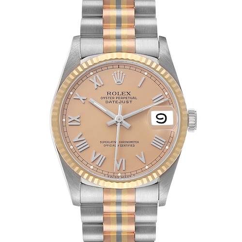 Photo of Rolex President Midsize Tridor White Yellow Rose Gold Ladies Watch 68279