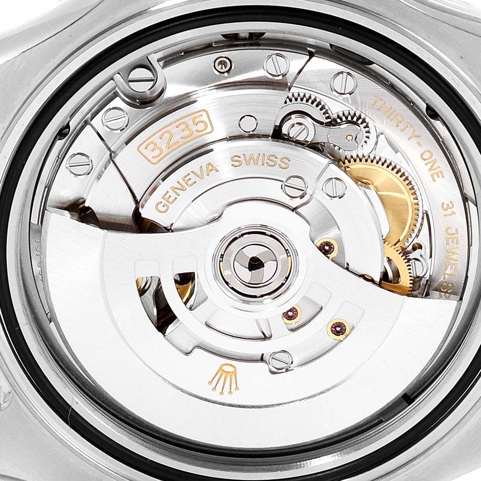 The image shows the movement mechanism from the back of a Rolex Yacht-Master 126622 Men's Stainless Steel Blue Dial 126622 Men's Stainless Steel Blue Dial watch.