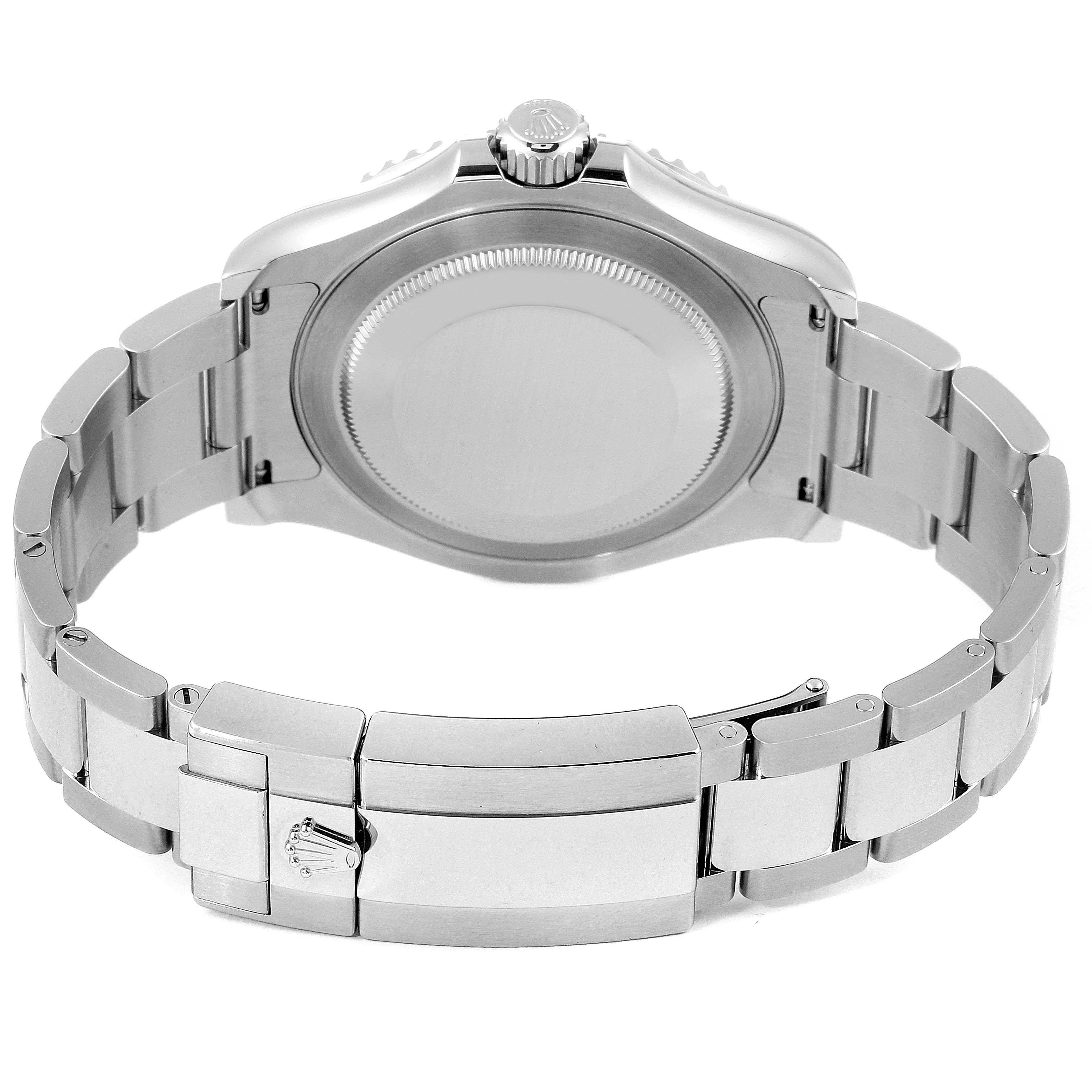 The image shows the backside and bracelet clasp of the Rolex Yacht-Master 126622 Men's Stainless Steel Blue Dial 126622 Men's Stainless Steel Blue Dial watch.